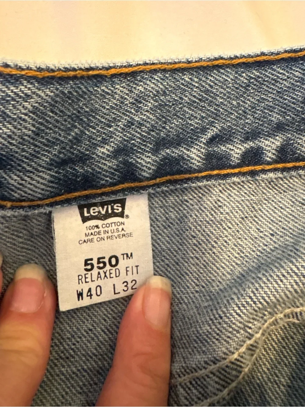 Vintage Levi’s 550 Relaxed Fit Jeans 40x32 Made USA 100% Cotton